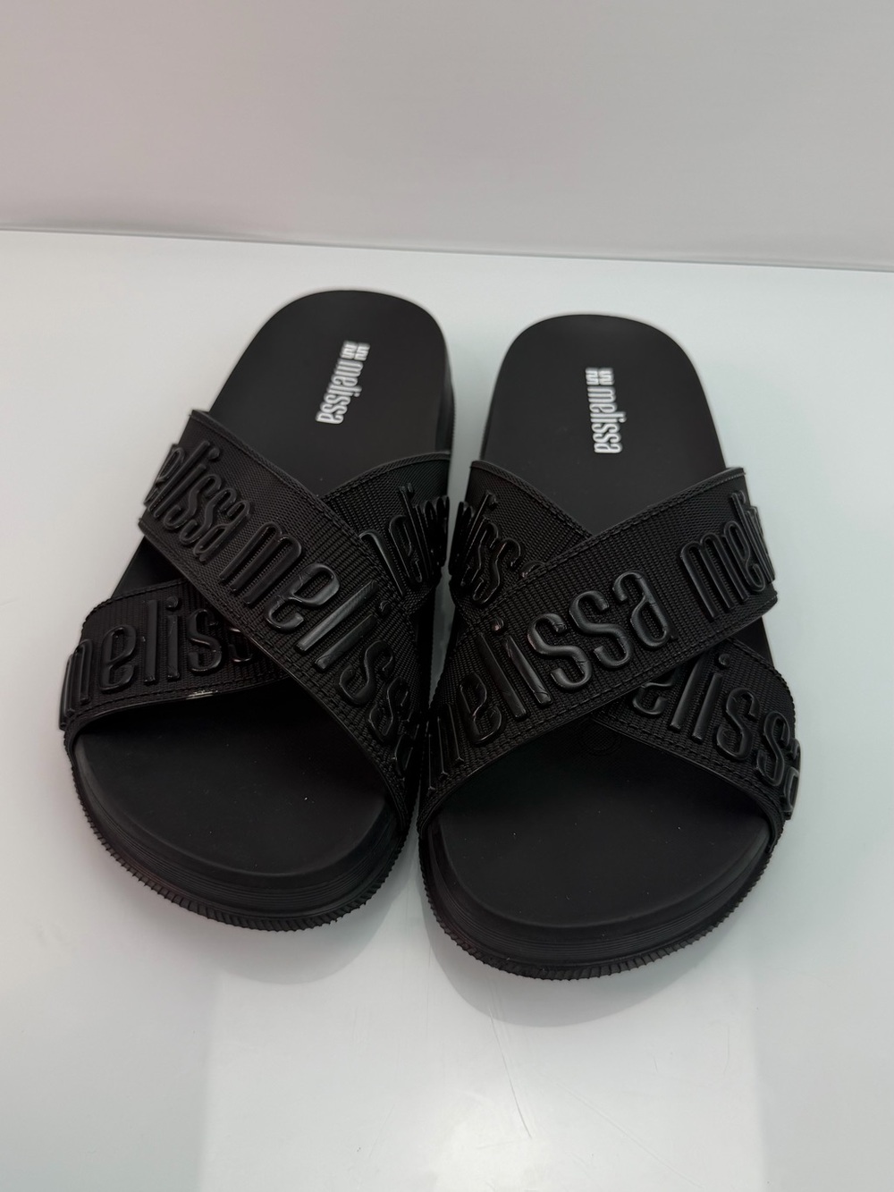 Melissa M Lover Slide Sandals Black US 5 EU 35/36